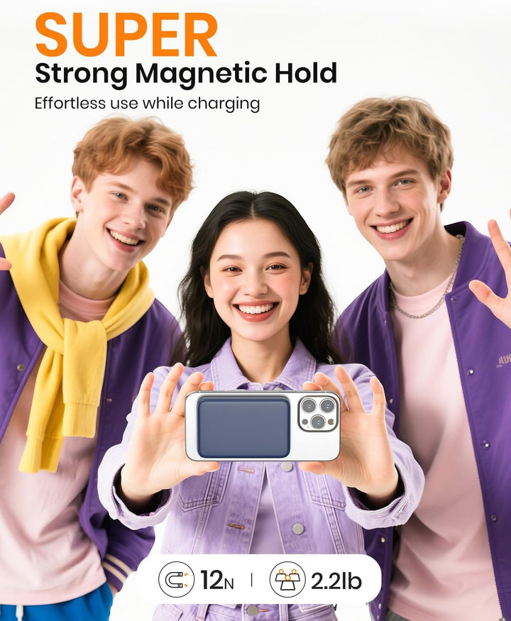 A ADDTOP Magnetic Power Bank 10000mAh- 20W Schnelllade iPhone Ladegerät for Magnetisch, UltraSlim Wi