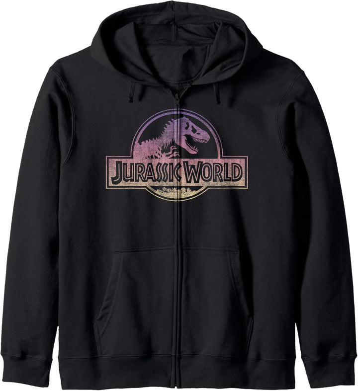 Jurassic World-Logo mit Farbverlauf Kapuzenjacke