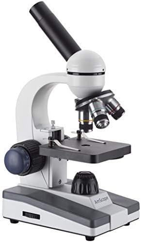 AmScope 40 x 1000 x tragbares LED-Monokular-Mikroskop mit 50 leeren Dias