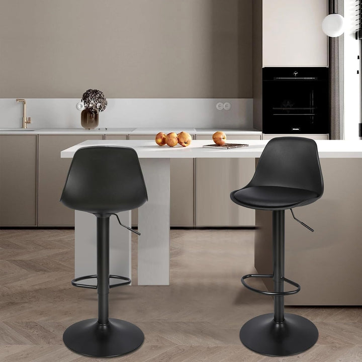 DDMINE 8er Set Barhocker mit Polster Gepolsterter Drehhocker mit Luftheber-Design, Kunstleder Barstu
