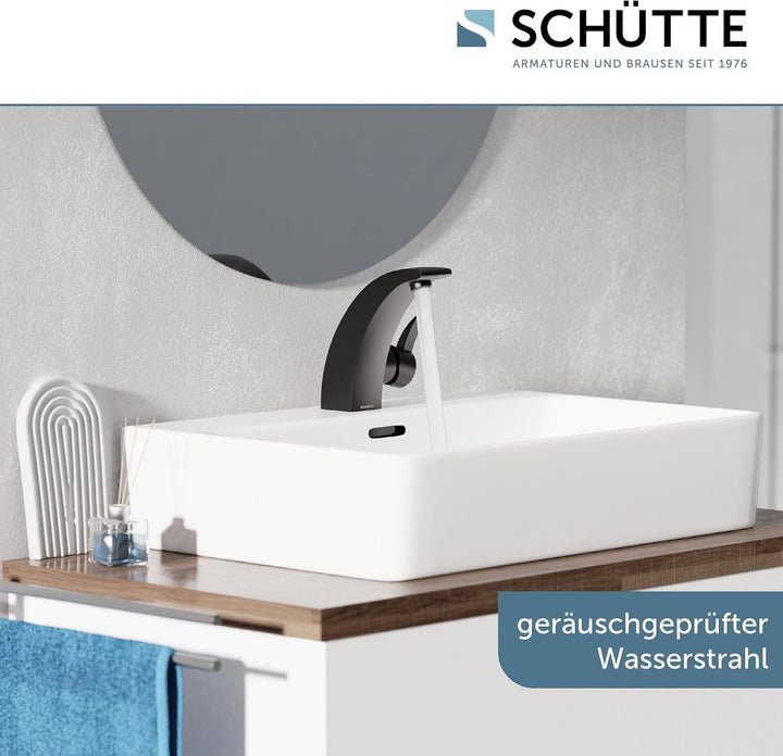 SCHÜTTE 98106 PANAMA Design Wasserhahn Bad, Moderne Waschtischarmatur fürs Badezimmer, Elegante Einh