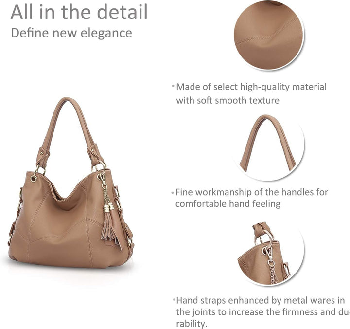 NICOLE & DORIS Damen handtasche Umhängetasche mit grosser Kapazität Weiche Ledertasche shopper Neue