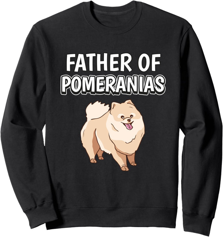 Herren Jungen Father Of Pomeranias Papa Vatertag Zwergspitz Sweatshirt
