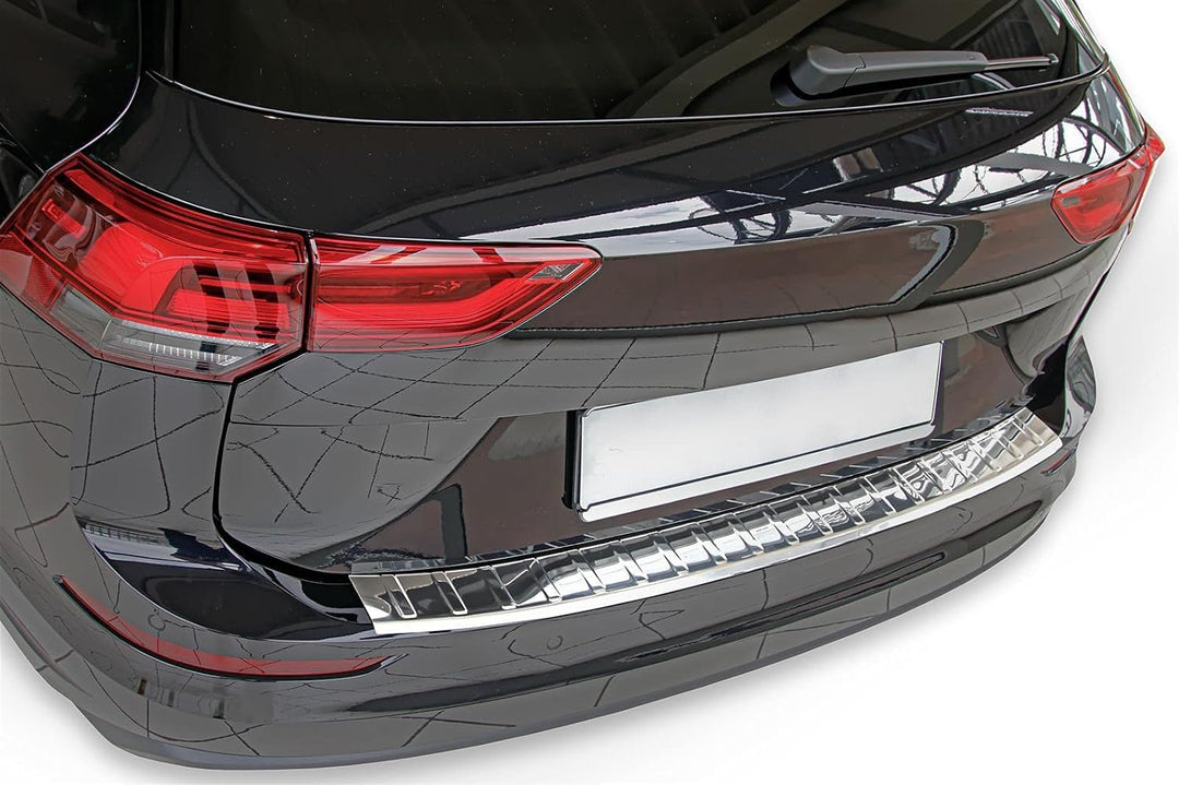 Ladekantenschutz Edelstahl CHROM kompatibel für VW GOLF 8 VARIANT | BJ ab 2020 | Abkantung | premium