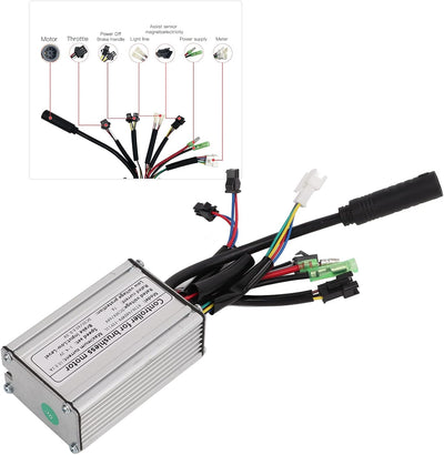 RiToEasysports Elektrofahrrad-Controller, Elektrofahrrad 36V/48V 15A Sinuswellen-Controller 6mos mit