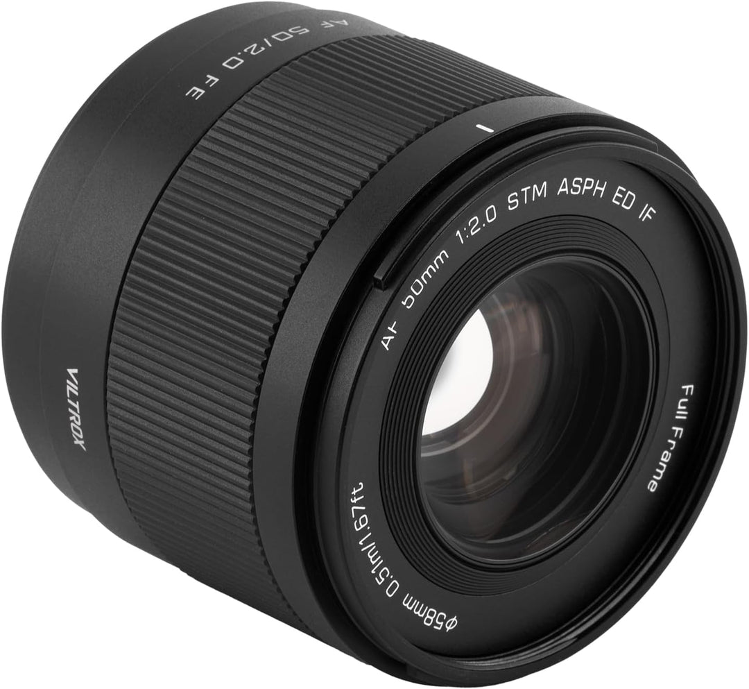 VILTROX 50mm F2 Vollformat Objektiv für Sony, AF 50mm f/2.0 FE Standard Prime Objektiv für Sony e Mo