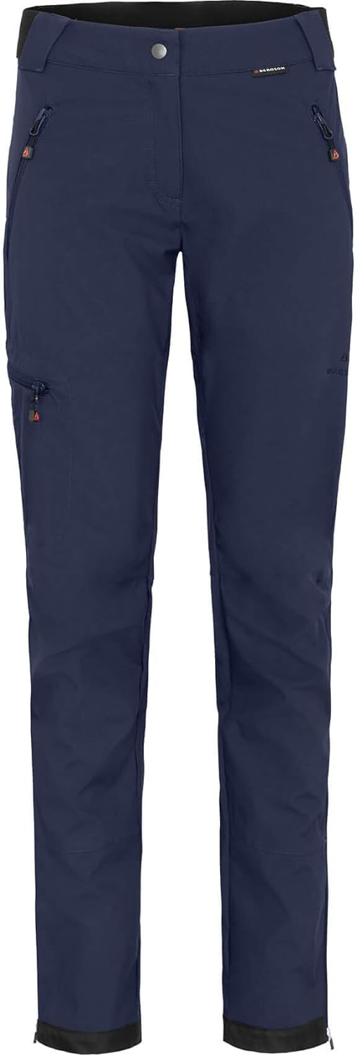 Bergson Damen Sommer Softshellhose TESSE ( slim fit) - schmaler Schnitt, elastischer Komfort Bund, l