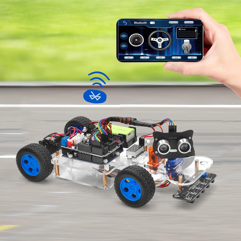 OSOYOO Robot Car V1.0, Elektronik Baukasten, Roboter Bausatz, Elektronik Baukasten Für Erwachsene, P