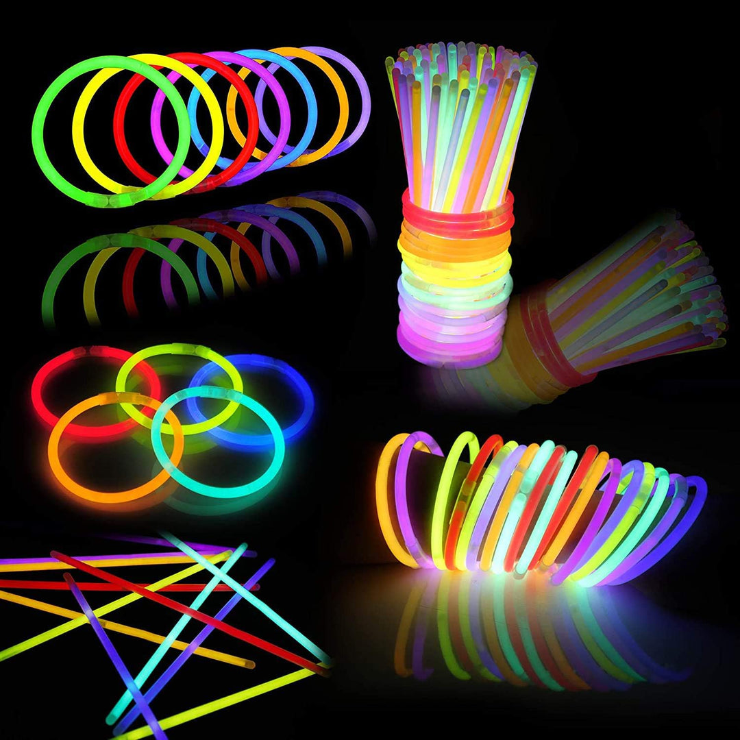 JOYIN 200pcs 20.3 cm Knicklichter party set, Neon Leuchtstäbe Party Deko, Leuchtstäbe Kinder , Party