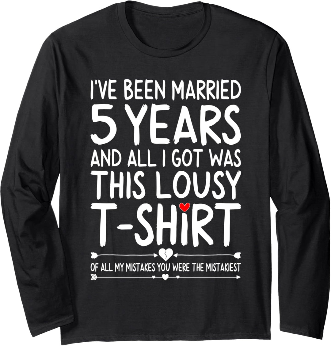 5th Wedding Anniversary Shirts for Her 5 Years of Marriage Langarmshirt