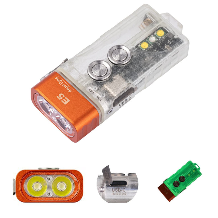 RovyVon E5 700 Lumen wiederaufladbare USB C Schlüsselanhänger Taschenlampe, leistungsstarke EDC Tasc