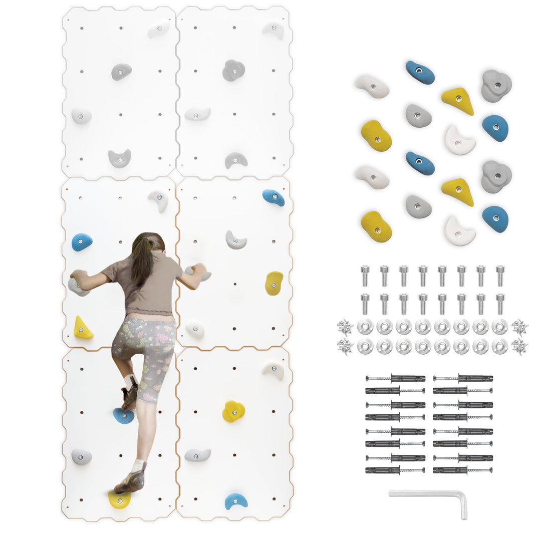MAMOI® Kletterwand für kinderzimmer, Klettergerüst und spielgeräte Indoor, Klettern mit Klettergriff