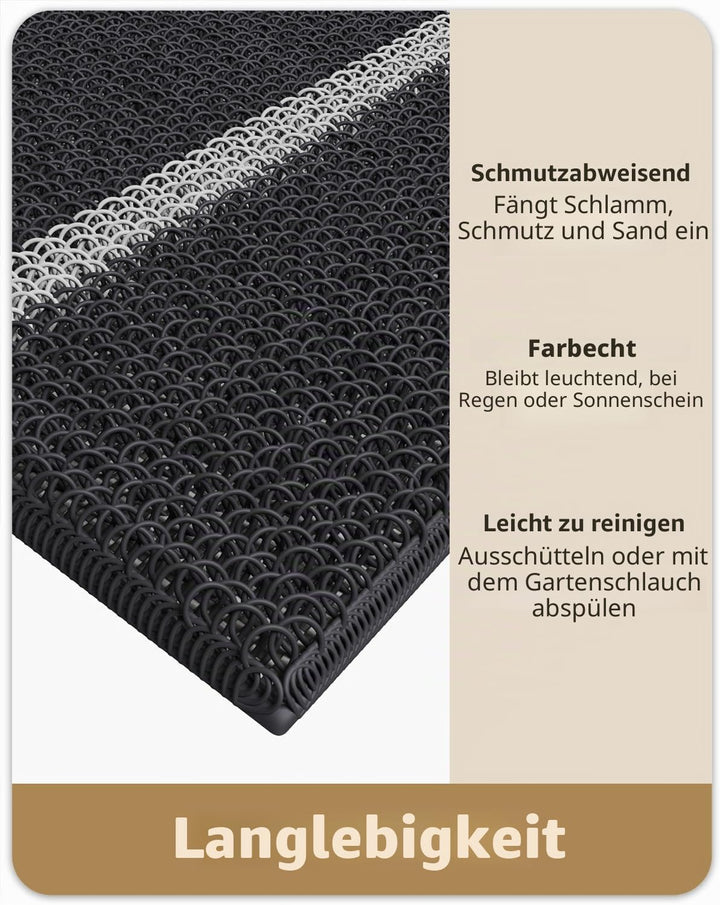 Color G Fussmatte Aussen Innen 60 x 120 cm, Grosse Schmutzfangmatte Aussen rutschfest Wetterfest, Fu