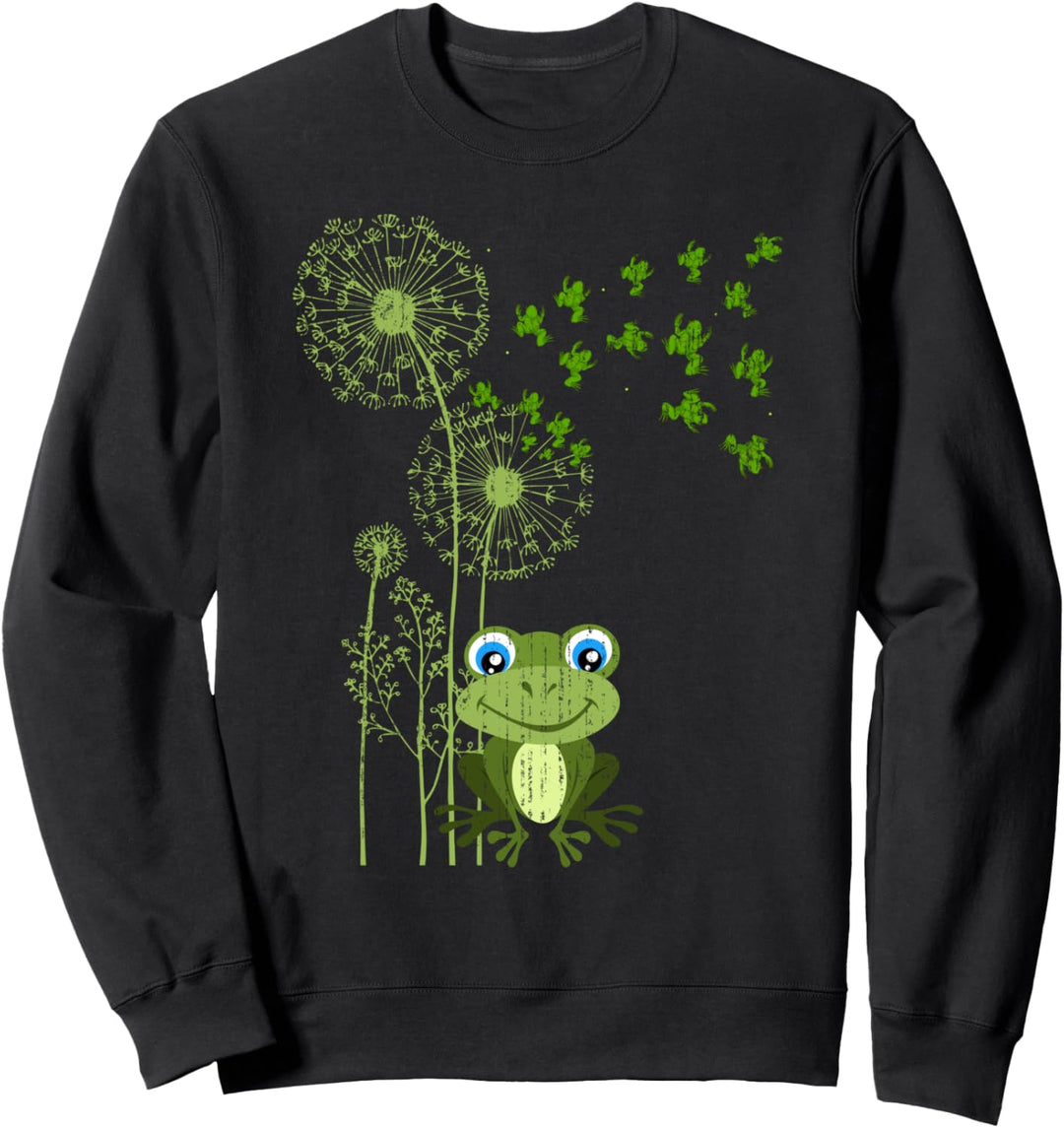 Kawaii Unke Amphibien Niedliches Pusteblume Frosch Sweatshirt