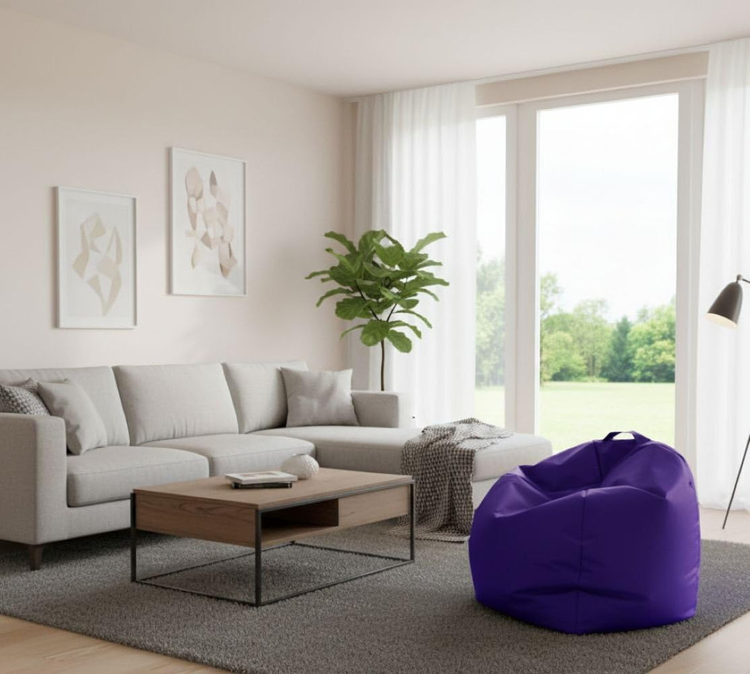 Dmora Eleganter Sitzsack, lila Farbe, Masse 65 x 50 x 65 cm Viola, Viola