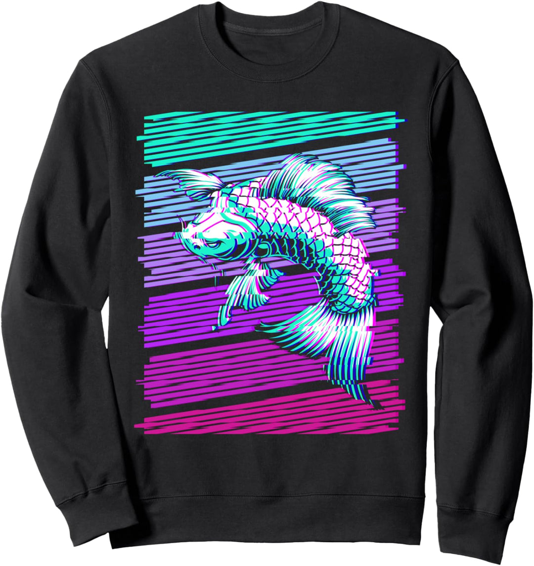 Koi Fisch Karpfen Japanese Vaporwave Aesthetic Tradition Sweatshirt