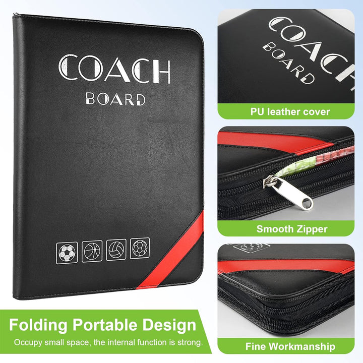 Professional Tragbar Taktikboards, Magnet Fussball Coach-Board Taktikmappe Coach-Mappe mit Trainings