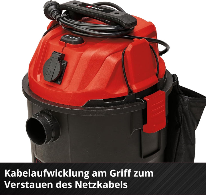 Einhell Nass-Trockensauger TC-VC 1825 A (1.250 Watt, 180 mbar Saugleistung, Automatiksteckdose, 25 L