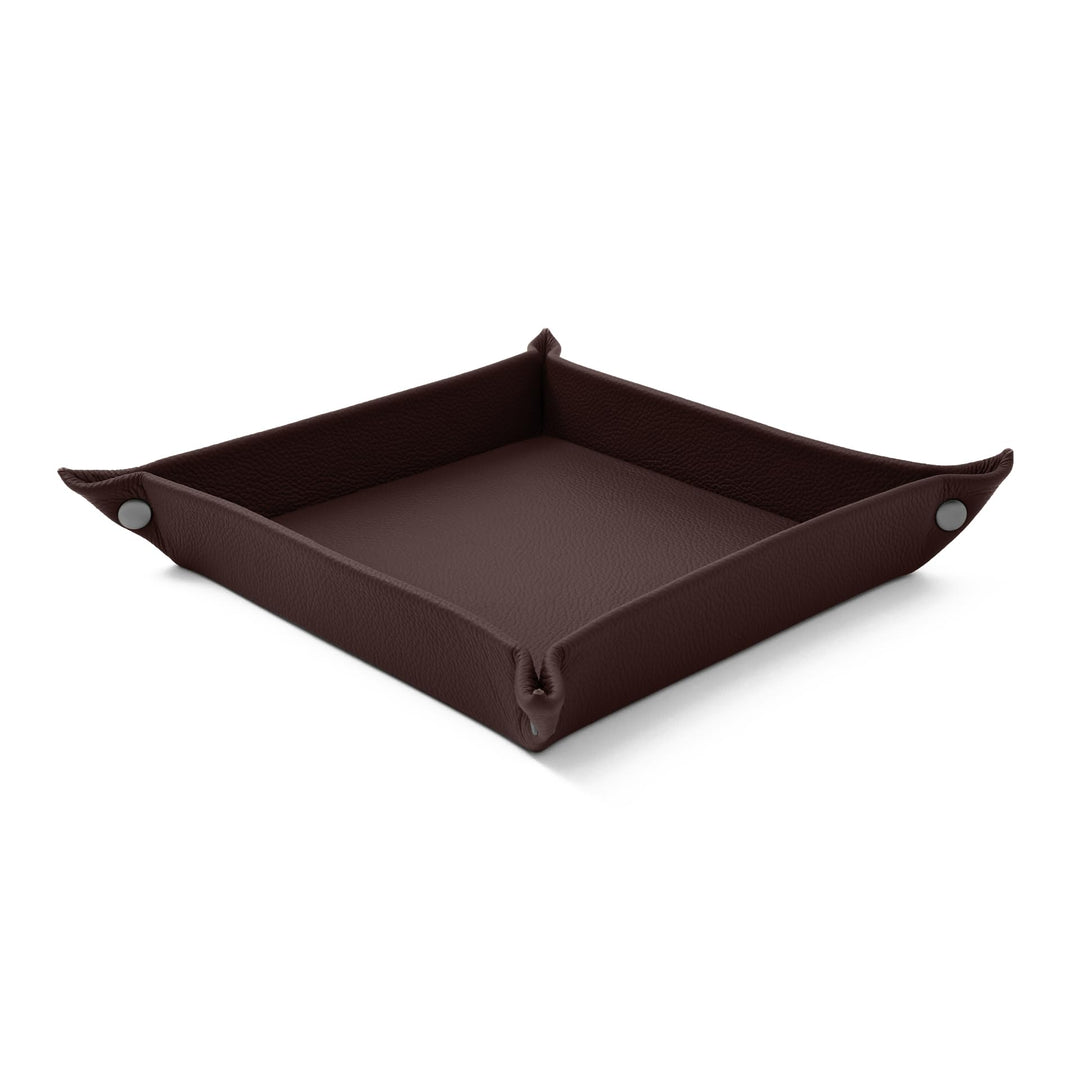 Eglooh - Iris - Taschenleerer aus echtem Leder Dunkel Braun - Schreibtisch-Organizer mit modernem De