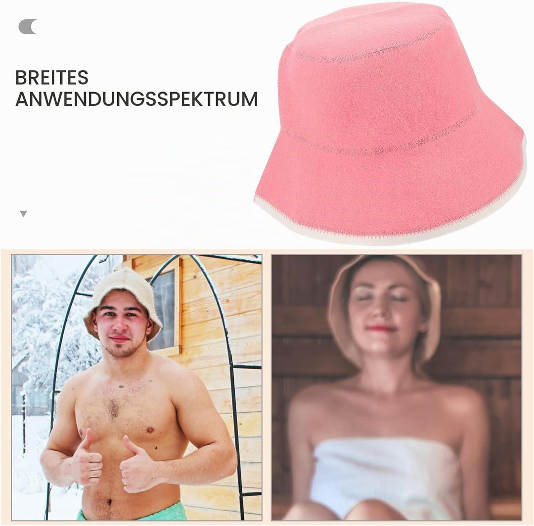 Supvox Filz-Badehut Aus Wolle Sauna-Kappe Badehaus-Duschhaube Sauna-Kopfbedeckung Für Damen Und Herr