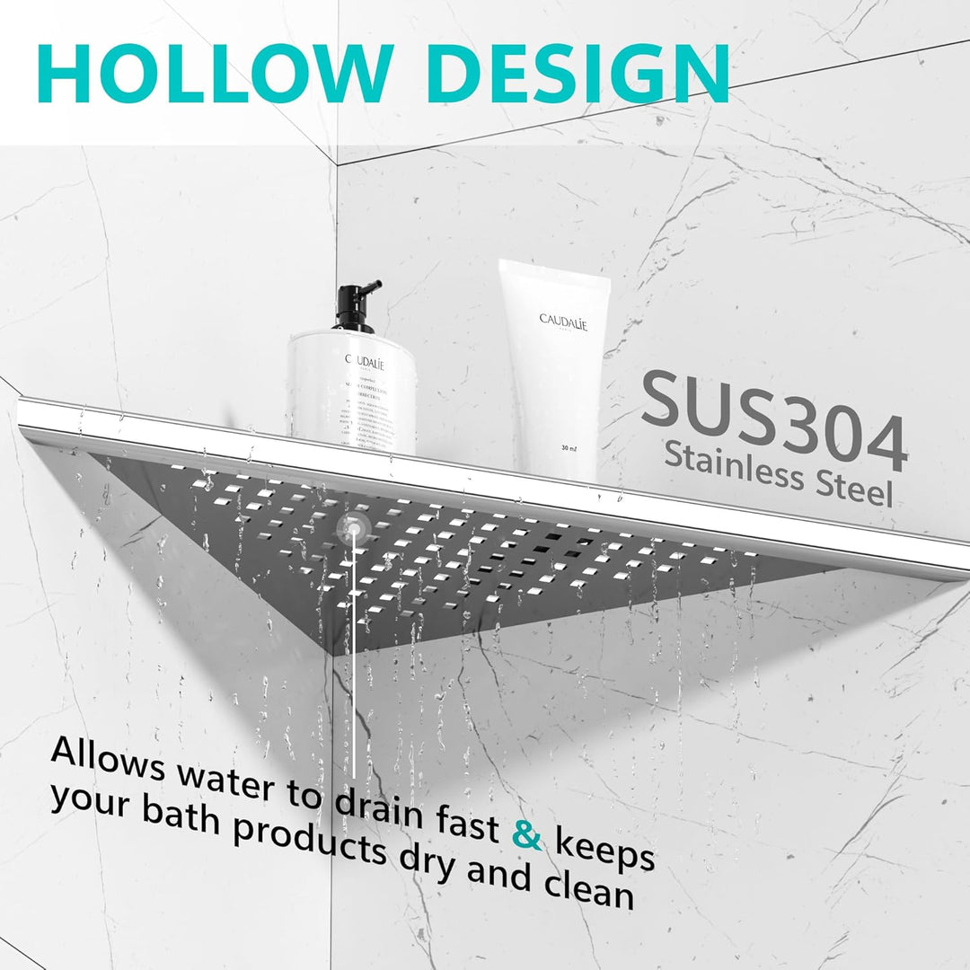 Neodrain Eckablage Duschablage Edelstahl Duschregal Eingebaute Duschkorb für Badezimmer Shampoo Halt