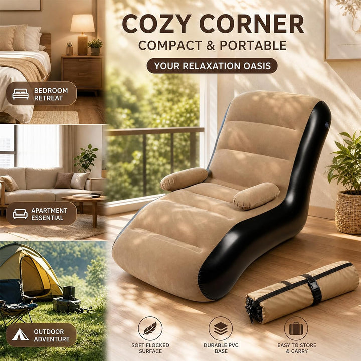 Aufblasbares Sofa Camping mit Fusspumpe-Camping Sofa Aufblasbares Luftsofa