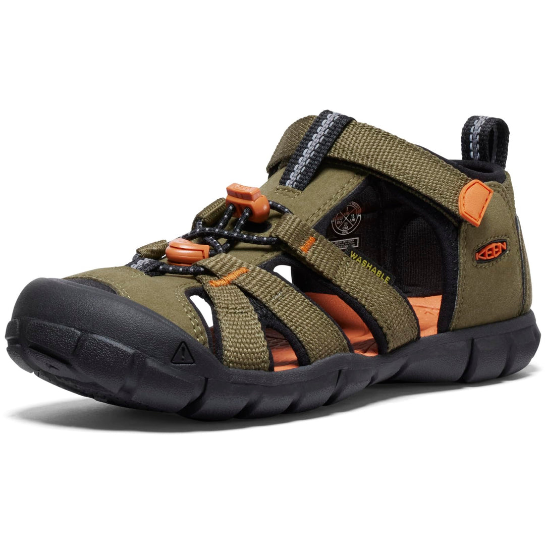 Keen SEACAMP II CNX Y-ENSIGN BLUE/CAMELLIA RO 1010099 Unisex-Kinder Sandalen 32 EU Dark Olive Gold F