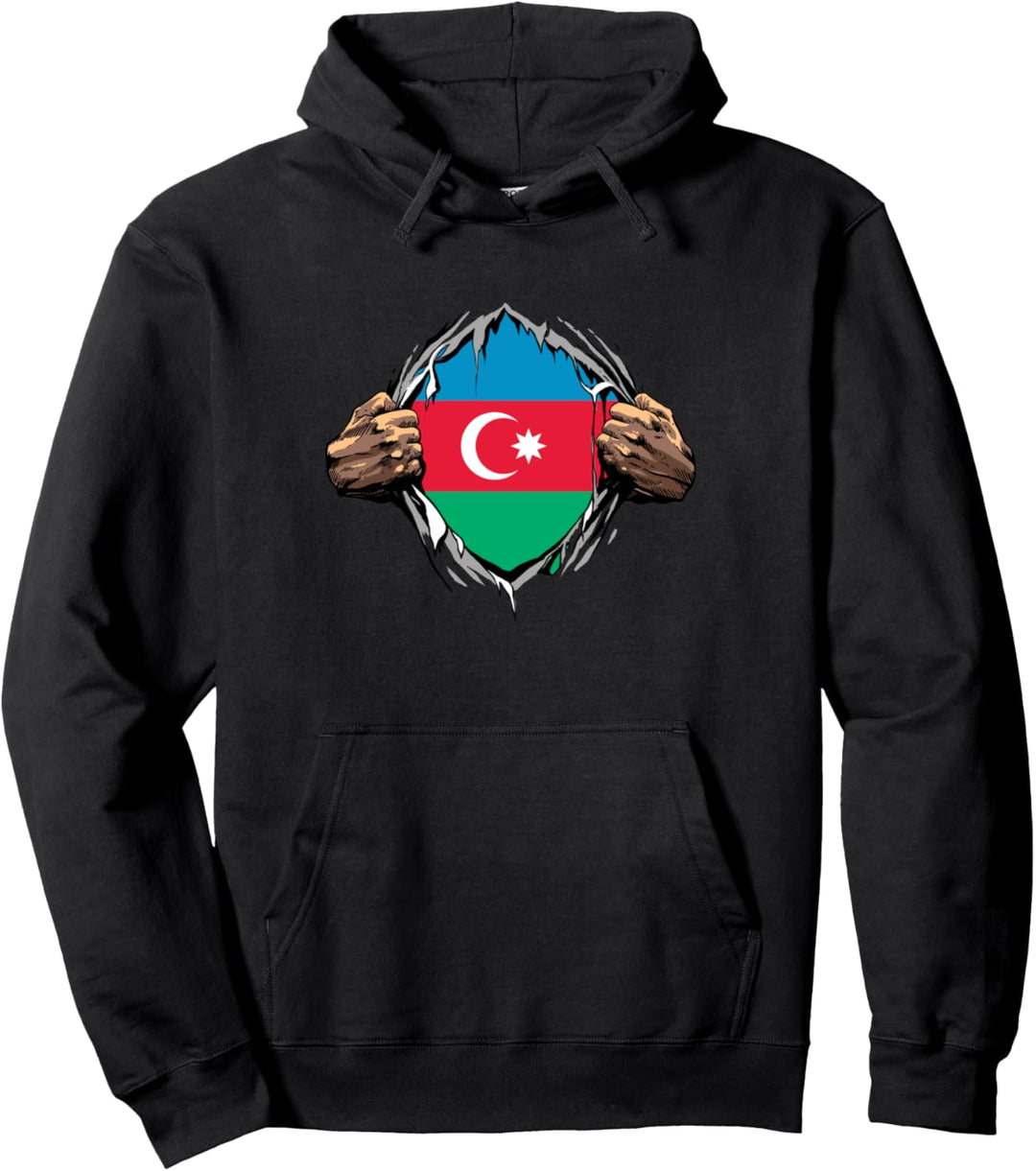 Super Aserbaidschanische Heritage Stolze Aserbaidschan-Flagge Pullover Hoodie