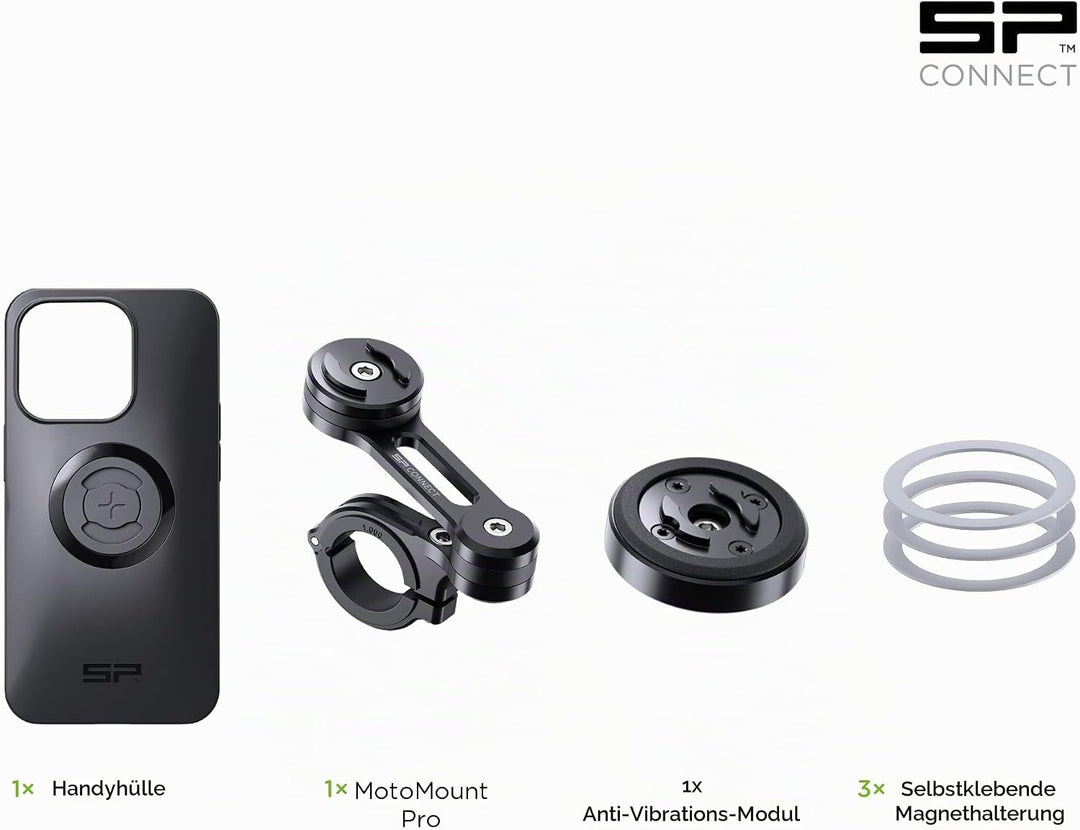 SP CONNECT Moto Bundle II mit Anti Vibration Module | SPC+ | Universal Phone Case SPC+ L | Universal