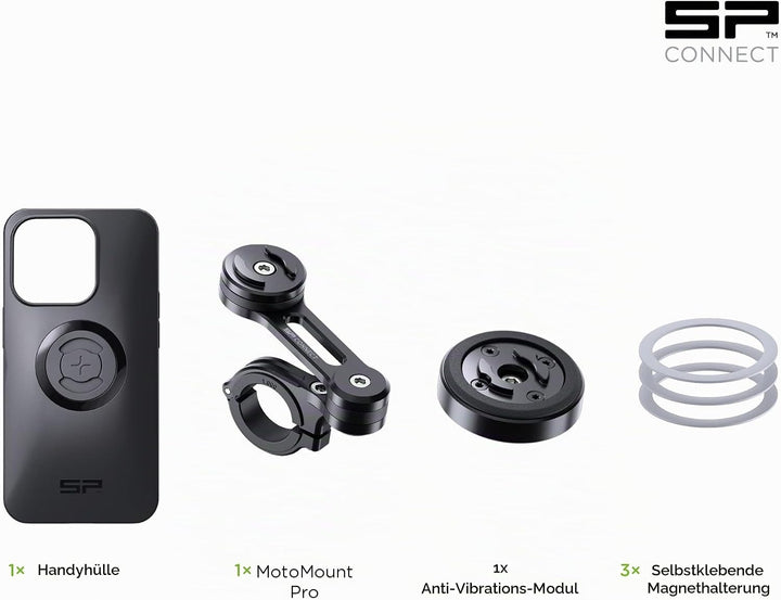 SP CONNECT Moto Bundle II mit Anti Vibration Module | SPC+ | Universal Phone Case SPC+ L | Universal