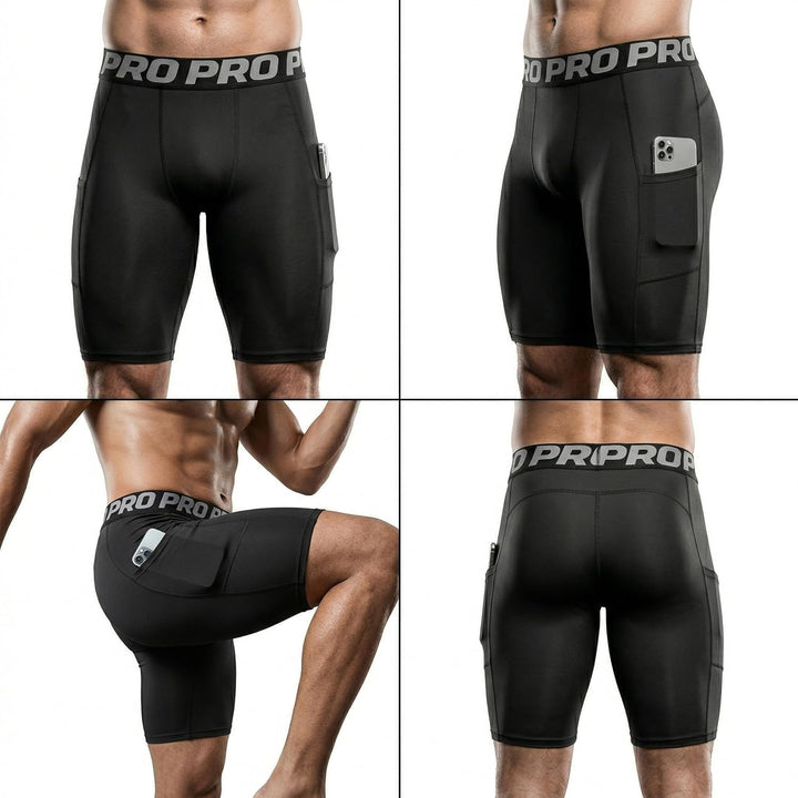 YUSHOW 3er Pack Kompressionsshorts Herren Kompressionshose Sporthose Kurz Schnell Trocknend Atmungsa