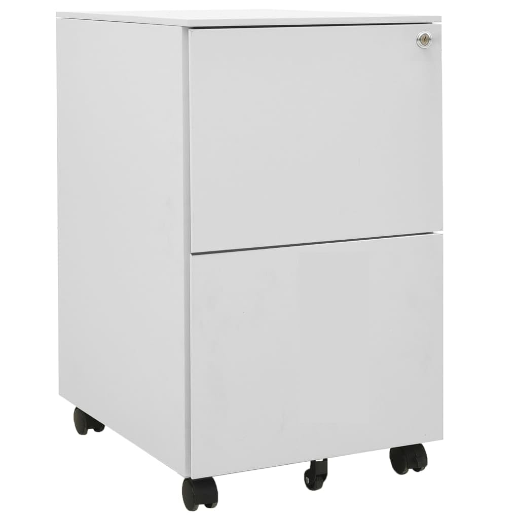 vidaXL Aktenschrank mit Rollen Rollcontainer Bürocontainer Schubladenschrank Büroschrank Stahlschran