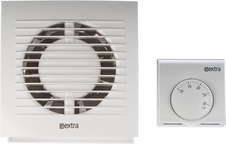 Ø 100mm Wärmeverteiler mit Thermostat - Weiss Lüfter - Ventilator