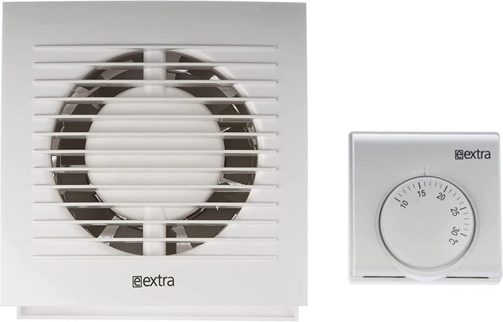 Ø 100mm Wärmeverteiler mit Thermostat - Weiss Lüfter - Ventilator