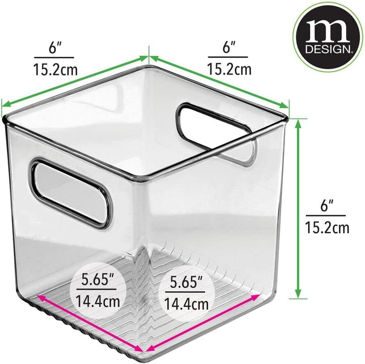 mDesign 4er-Set Aufbewahrungsbox mit Griffen – praktische Kühlschrankbox zur Lebensmittelaufbewahrun