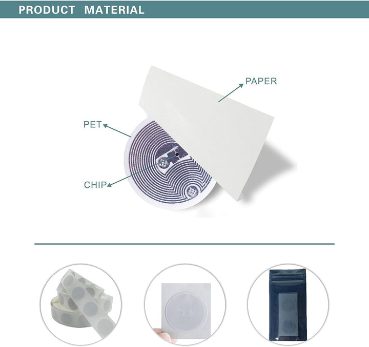 50 Stück NFC Tag Sticker NFC Tags 215 NFC Sticker NFC aufkleber NTAG215 NFC Aufkleber nfc 215 aufkle