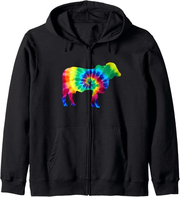 Kuh Tie Dye Vintage Hippie Kuh Kapuzenjacke