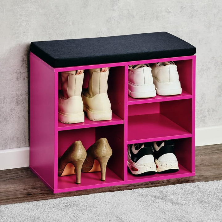 Kesper | Schuhschrank mit Sitzkissen, Material: Faserplatte, Masse: B51,5 x H48 cm x L29,5 cm, Farbe