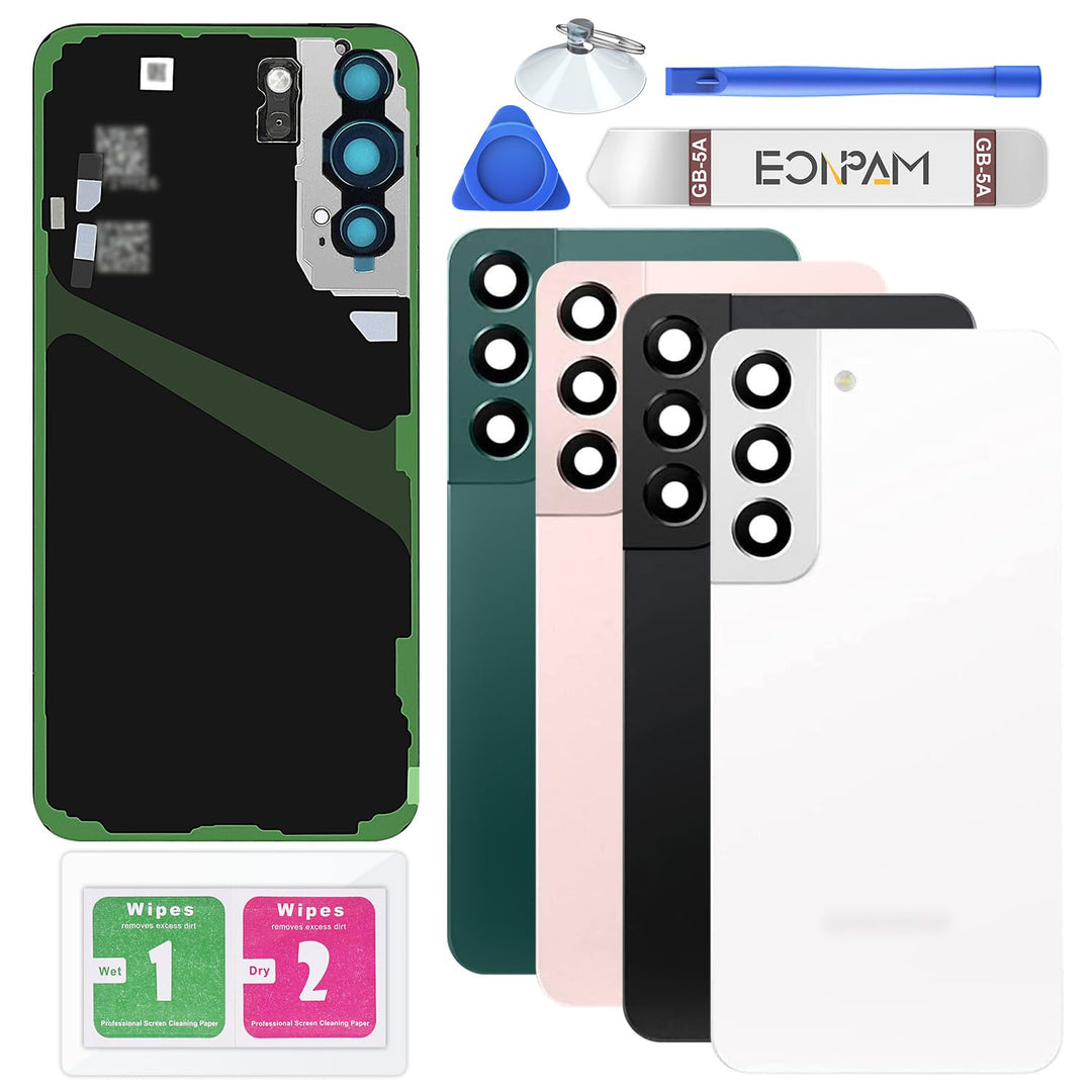 Eonpam Akkudeckel für Samsung Galaxy S22+ Plus 5G S906 Rückseite Glas Original Backcover Back Glas E