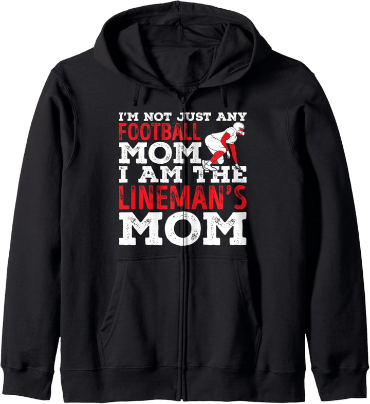 Lustiges Sport-Geschenk mit Aufschrift "I'm Not Just Any Football Lineman's Mom" Kapuzenjacke