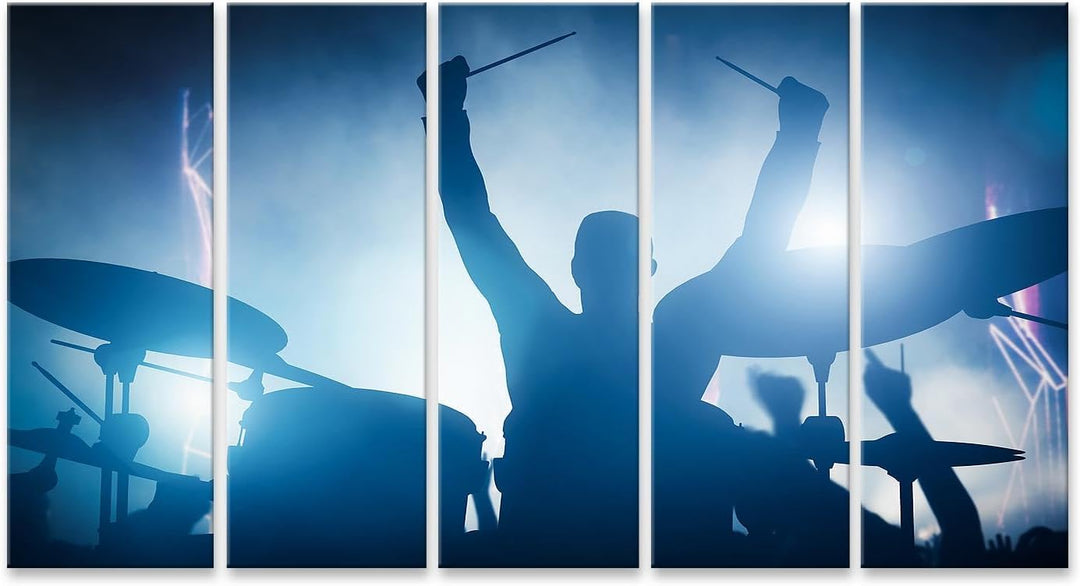 islandburner Bild auf Leinwand Schlagzeuger Schlagzeug Musik Kinderzimmer Bilder Wandbilder Poster L