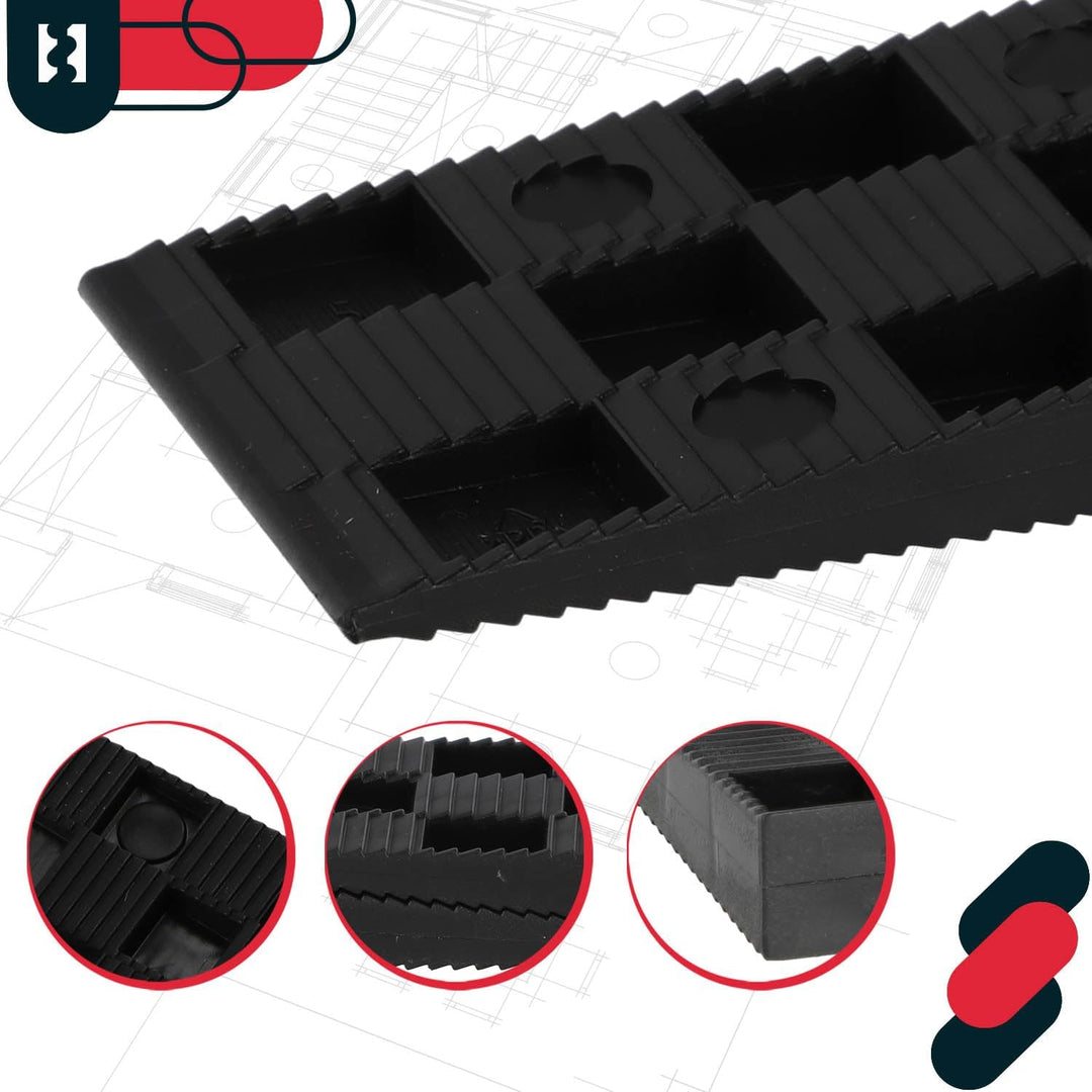 KOTARBAU® 250er Set Montagekeile Kunststoff 94 x 44 x 14 mm für Fenster Türen Türzarge Fensterrahmen
