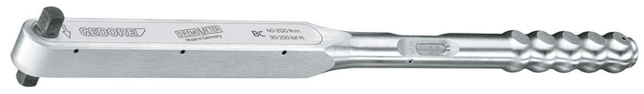 GEDORE Aluminium Drehmomentschlüssel DREMOMETER 1/2" 40-200 Nm mit Doppelvierkant ±3% Genauigkeit mi