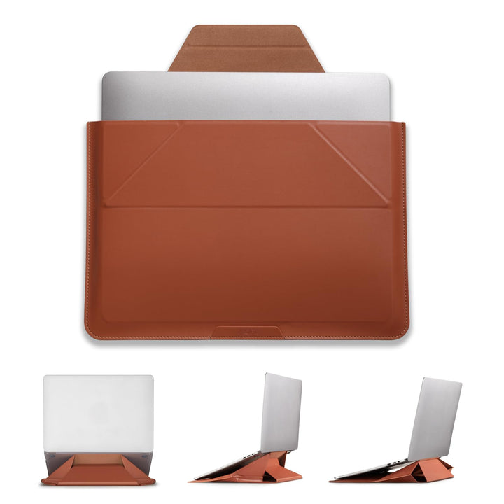 MOFT Laptoptasche Hülle &amp; Laptop Ständer für 15-16 Zoll Laptop, Vegan Leder Laptoptasche mit Erweite