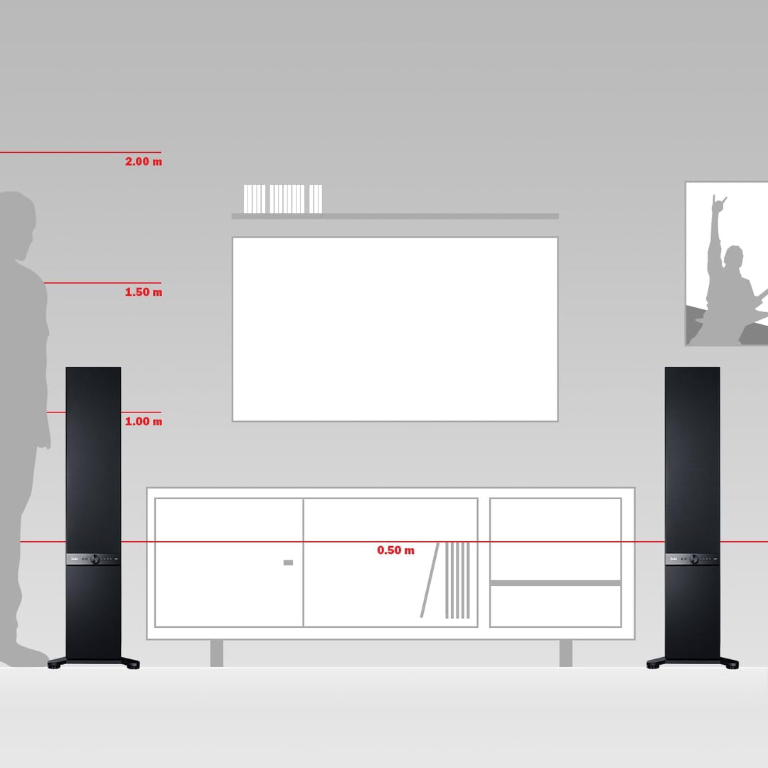 Teufel Stereo L Streaming Standlautsprecher - Musikstreaming über WLAN und Bluetooth, Multiroom, LAN