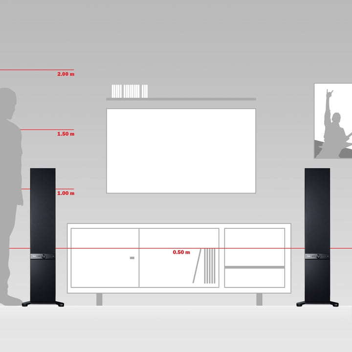Teufel Stereo L Streaming Standlautsprecher - Musikstreaming über WLAN und Bluetooth, Multiroom, LAN