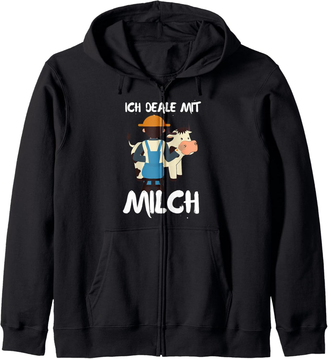 Ich Deale Mit Milch Milchkuh Melken Milchbauer Landwirt Kühe Kapuzenjacke