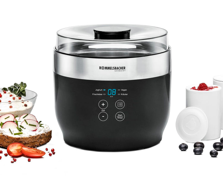 ROMMELSBACHER Joghurt- und Frischkäsebereiter JG 80 "Jona", inkl. 4 Keramik Portionsbecher à 125 ml,