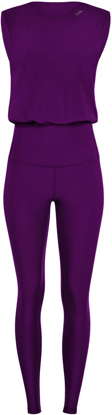 WINSHAPE Damen Damen Functional Comfort Jumpsuit Js102lsc Jumpsuit (1er Pack) XS Dark-Plum, XS Dark-