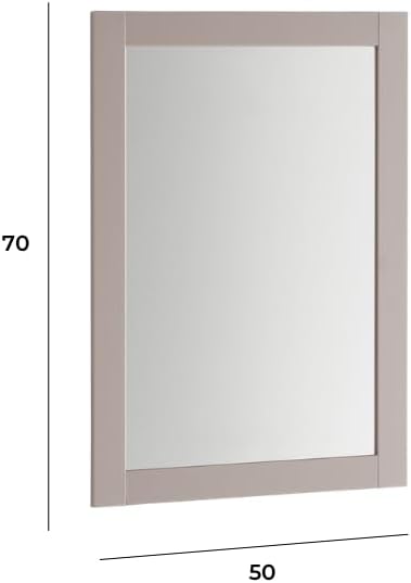 ARHome Wandspiegel, Smart, 70 x 50 cm, Cashmere, Spiegel, Made in Italy Cashmere 70L x 50B cm, Cashm